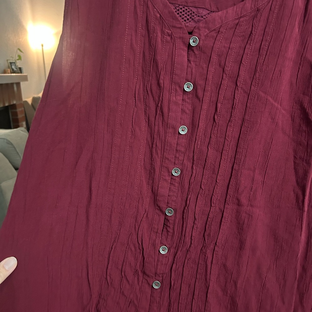 Eddie Bauer Deep Red Women's Blouse